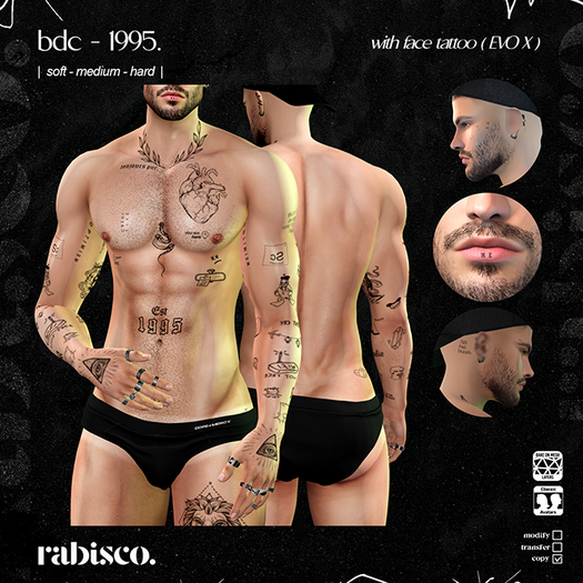 // rabisco. - bdc 1995. tattoo.