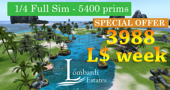 1/4 Full Region (Nazca) 3988 L Week 5400 Prims FIXED PRICE 