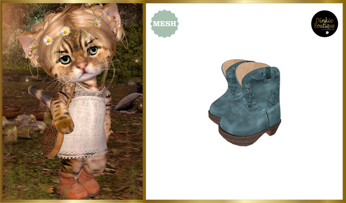 *DB* DINKIES BOHO COWBOY BOOTS* stone