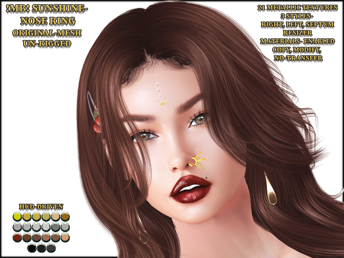 DEMO- !MB! SUNSHINE- NOSE RING, SEPTUM RING