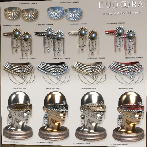 Eudora3D Jezebel Necklace Red&Silver