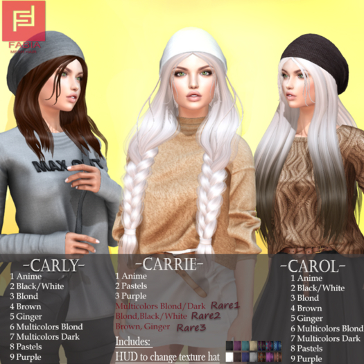-FABIA- Mesh Hair   <Carly> Pastels 8