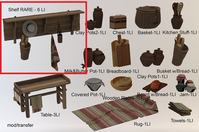 [ zerkalo ] Shiny Shabby Boho-colored kitchen - Shelf RARE