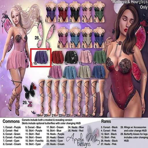 (AMD) Monarch Skirt - Purple *Maitreya*