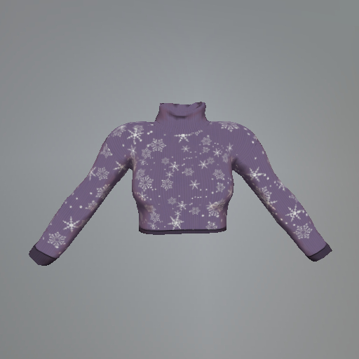 Purple Snowflake Slink Sweater
