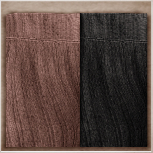 Chololo. Knit Leggings / LB / Brown Black