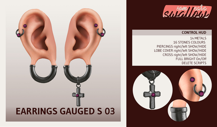 ^^Swallow^^ DEMO Earrings Gauged S03 (f/m)