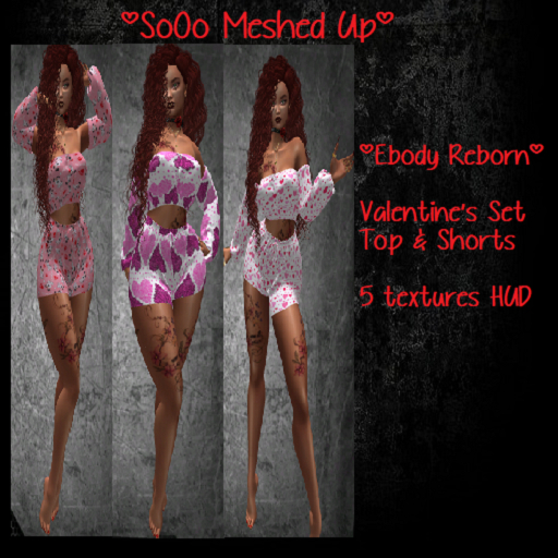 SMU::: VALENTINES TOP & SHORTS REBORN