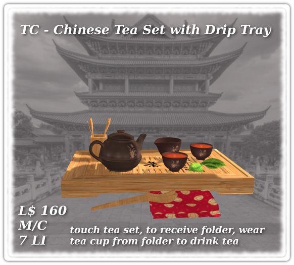 Chinese Tea Set with Drip Tray