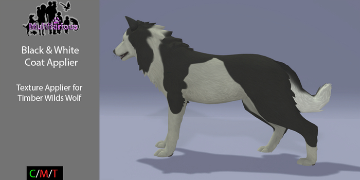 *M* Black & White Twi Wolf Coat (wear to unpack)