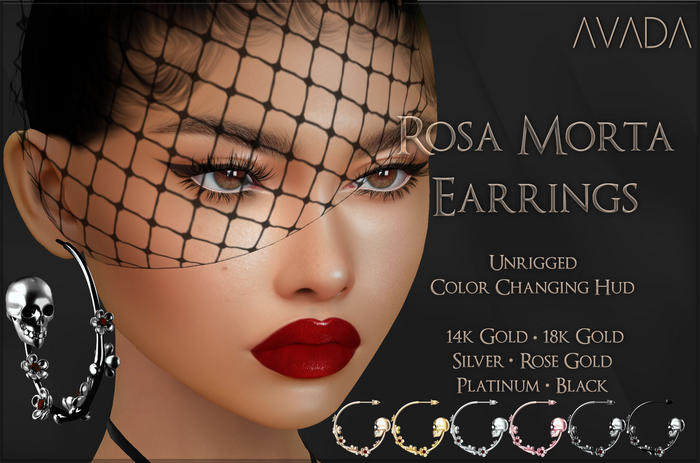Avada~ Rosa Morta Earrings