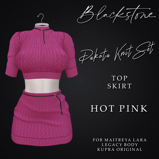 Blackstone - Dakota Knit Set - Hot Pink - Box