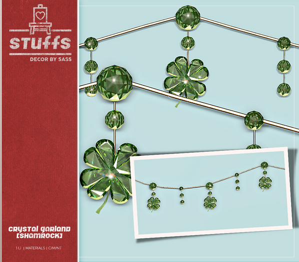 ♥ stuffs [crystal garland shamrock] ♥