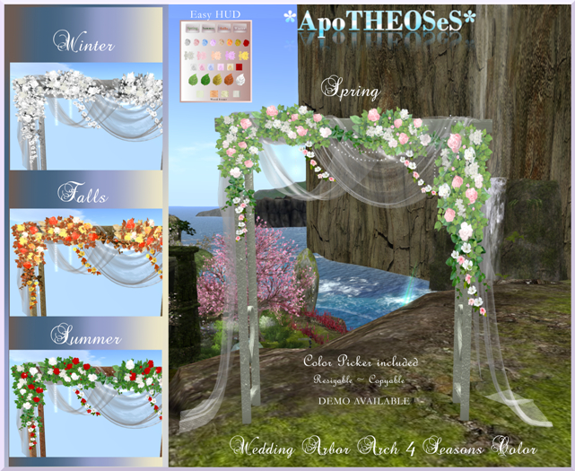  Wedding Arbor Arch 4 Season Color