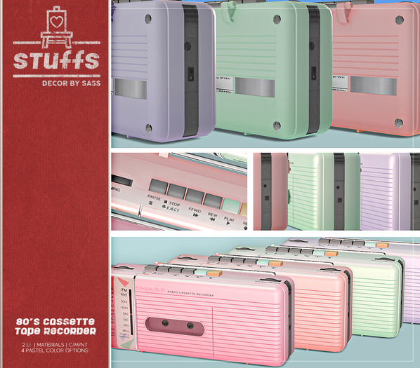 ♥ stuffs [80's cassette tape recorder] ♥