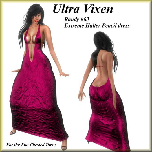 Ultra Vixen - Flat - Randy 863 - Extreme Halter Pencil dress