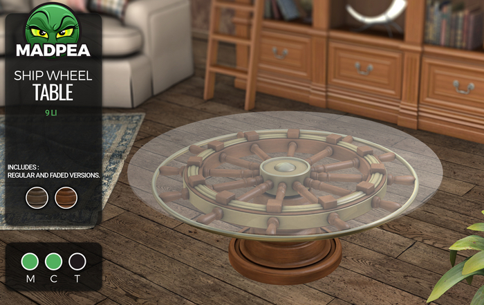 MadPea Ship Wheel Table