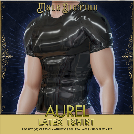 .Malediction. Aurel Latex TShirt {Black}