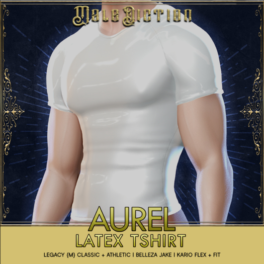 .Malediction. Aurel Latex TShirt {White}