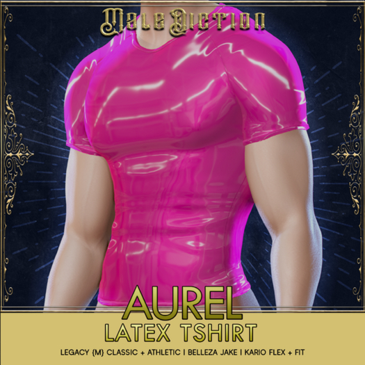 .Malediction. Aurel Latex TShirt {Pink}