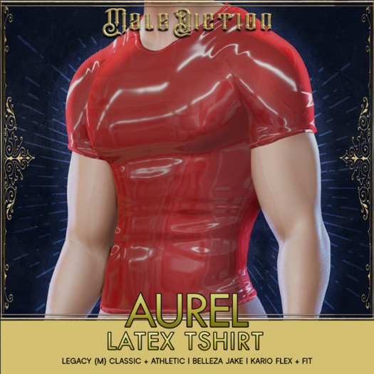 .Malediction. Aurel Latex TShirt {Red}