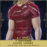 .Malediction. Aurel Latex TShirt {Burgundy}