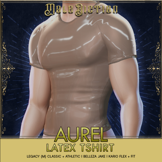 .Malediction. Aurel Latex TShirt {Nude}