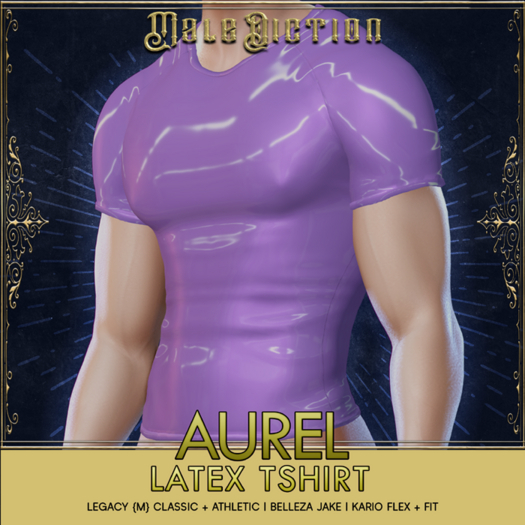 .Malediction. Aurel Latex TShirt {Lavender}