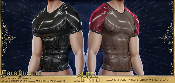 .Malediction. Aurel Latex TShirt {FATPACK}