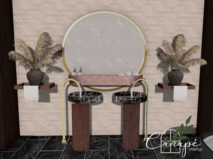 Vanderbilt Bathroom Set Brown