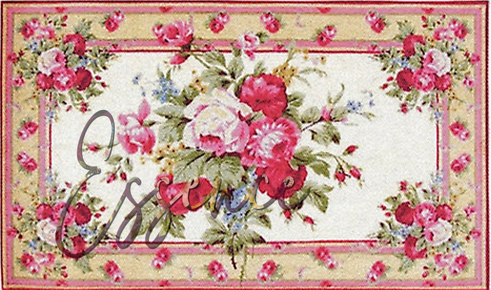 Cabbage Rose Rug by  XOXO
