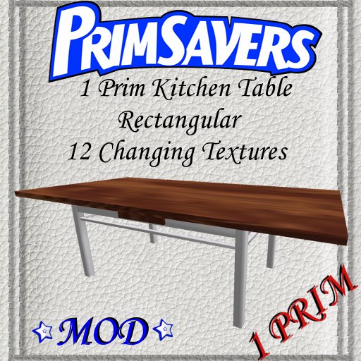 PrimSavers - 1 Prim Kitchen Table Rectangular  *Boxed*