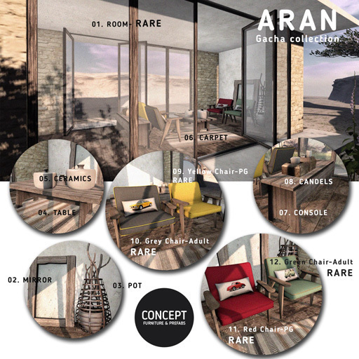 09. Concept} ARAN. Yellow Chair. PG  - RARE