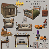01 Little Bee Halloween Cabin RARE