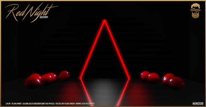 Red Night Backdrop - The Bearded Guy