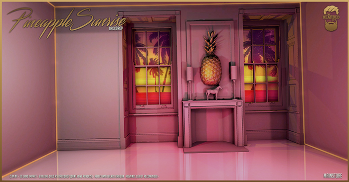 Pineapple Sunrise Backdrop - The Bearded Guy