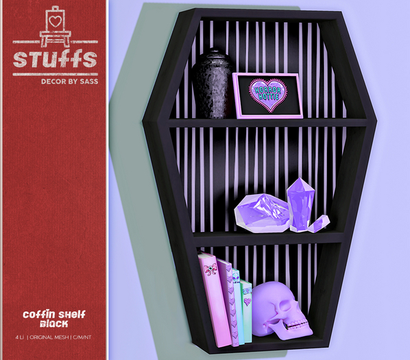 ♥ stuffs [coffin shelf] black ♥