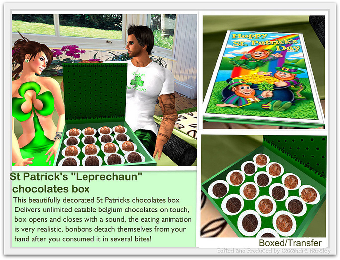 St Patricks "Leprechaun" chocolates box (boxed)