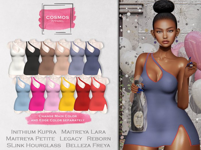[COSMOS] Amanda Bodycon Fine Fabric / 12 Colors Fatpack Demo