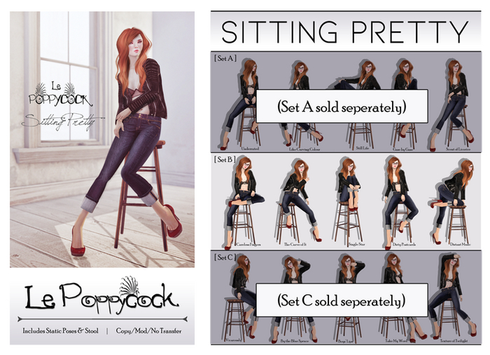 Le Poppycock *Sitting Pretty* Set B