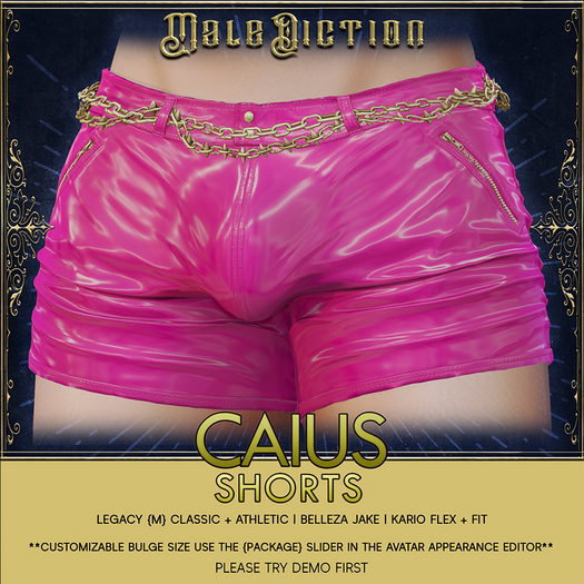 .Malediction. Caius Shorts {Latex Pink}