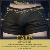 .Malediction. Caius Shorts {Cotton Black}