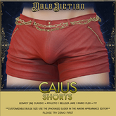 .Malediction. Caius Shorts {Cotton Red}