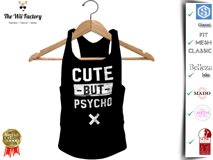 :TWF: Zeus Tank Top Cute But Psycho