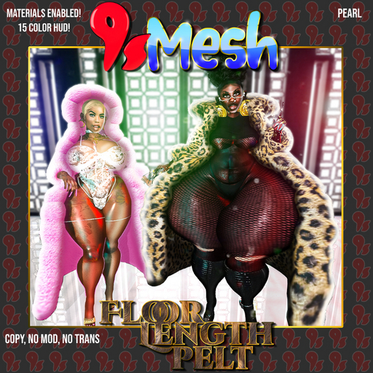 9s Mesh: Floor Length Pelt- [PEARL] (add me!)