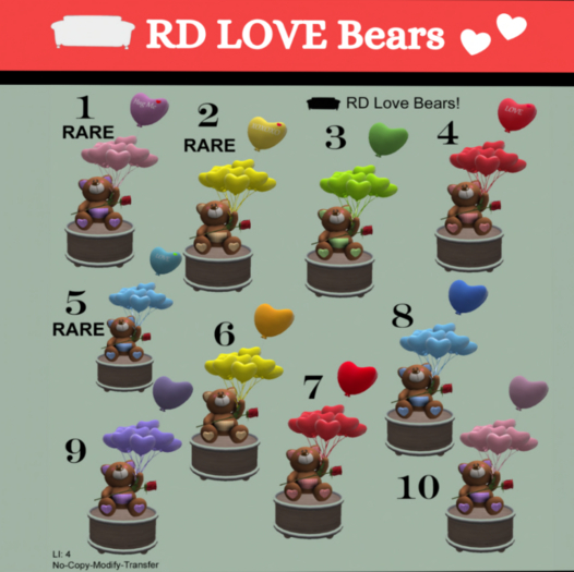 02 Love Bears Kisses Yellow RARE