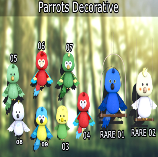 02 ::InkMe:: Parrots Decorative RARE