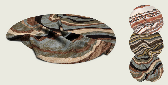 ValArt round modern carpet "Element of earth"