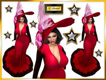 C.CHANTAL Red Royal Ball Gown Outfit LADY IN RED [MAITREYA]