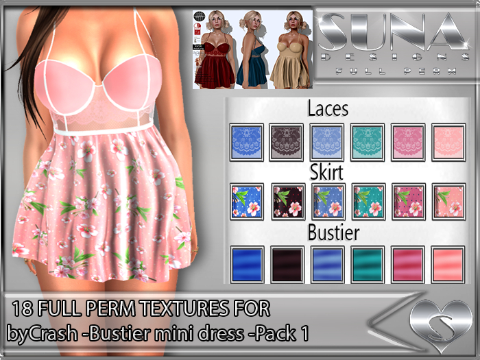 SD-byCrash -Bustier mini dress -Pack 1-ONLY TEXTURES PACK